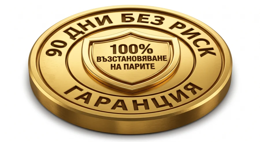 90 дни без риск — 100% възстановяване на парите